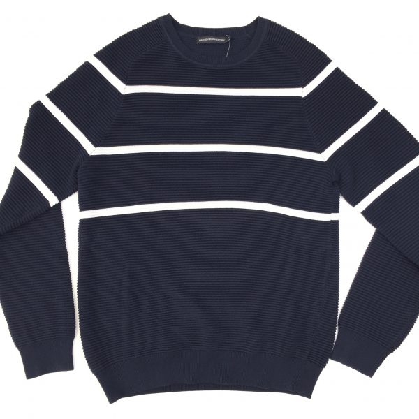 FRENCH CONNECTION SOFT RIBBED LOOK JUMPER NAVY